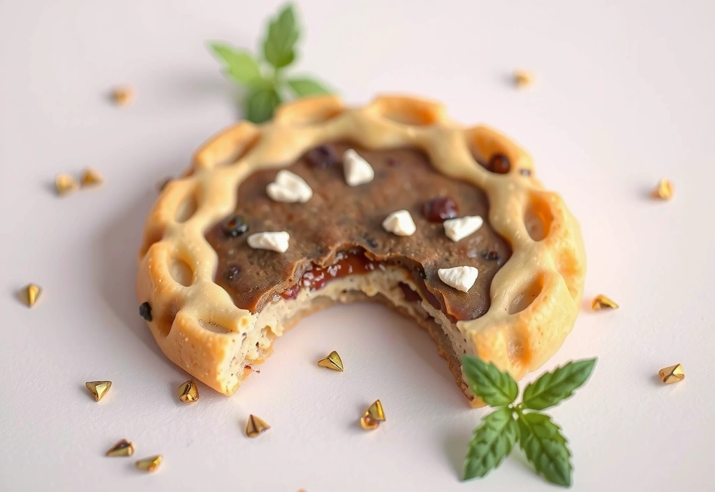 Close-up of a digital cookie icon on a screen, surrounded by small herbal elements, illustrating the concept of cookies in a natural context.