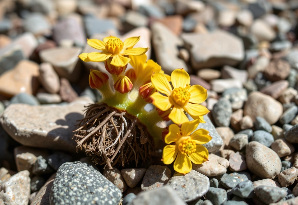 Rhodiola Rosea roots and flowers